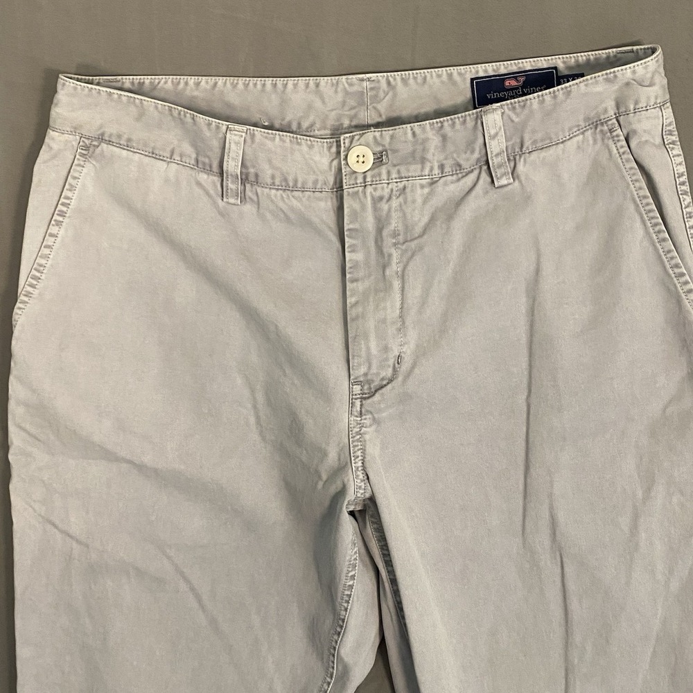 Vineyard Vines Light Gray Island Pants Men's Size 33x29 Preppy Golf Casual - Picture 4 of 9